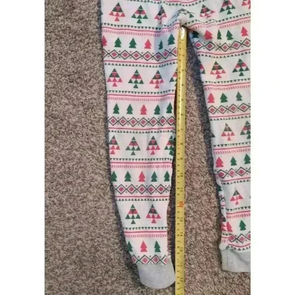 Kids Size 6 Christmas Tree Pijamas Sleepwear Nordstrom Red Green White Gray - Picture 4 of 7